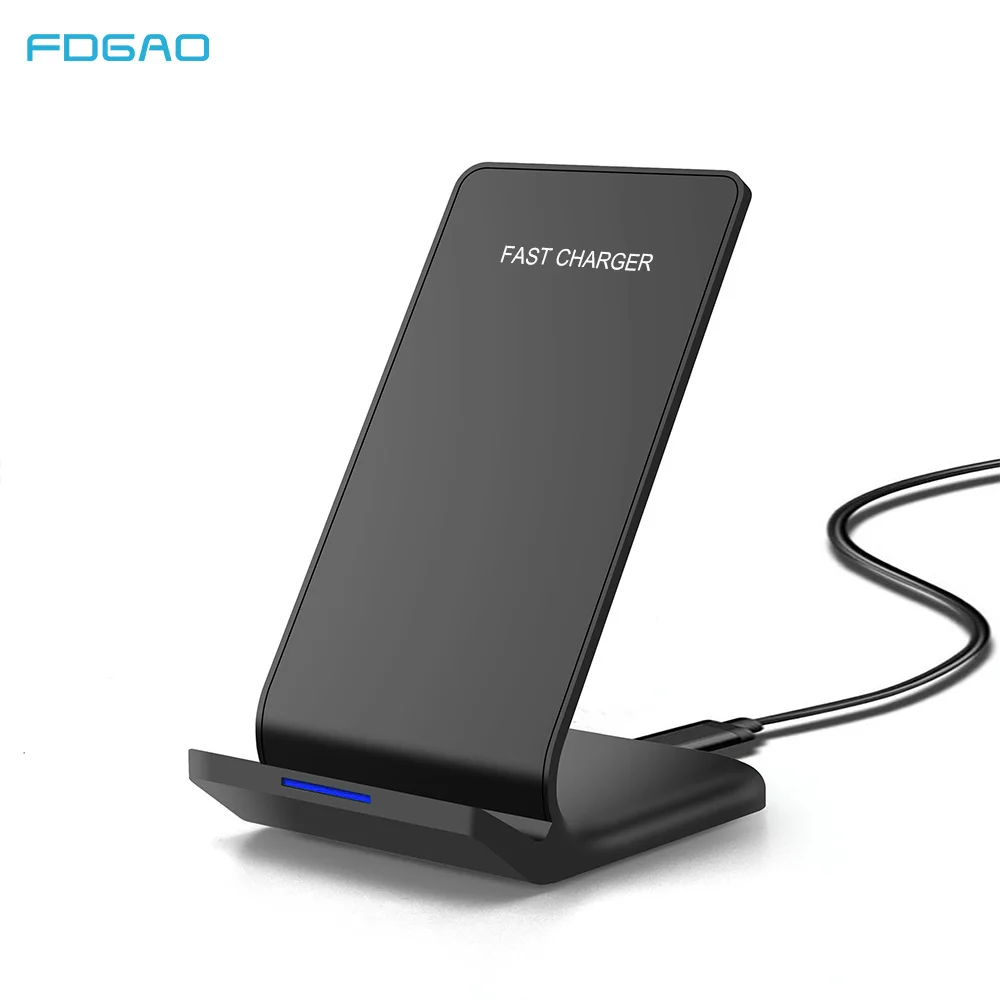 FDGAO Wireless Charger For iPhone 14 13 12 11 8 X XS XR Quick Charger 15W Fast Charging Stand For Samsung S21 S20 Xiaomi 11