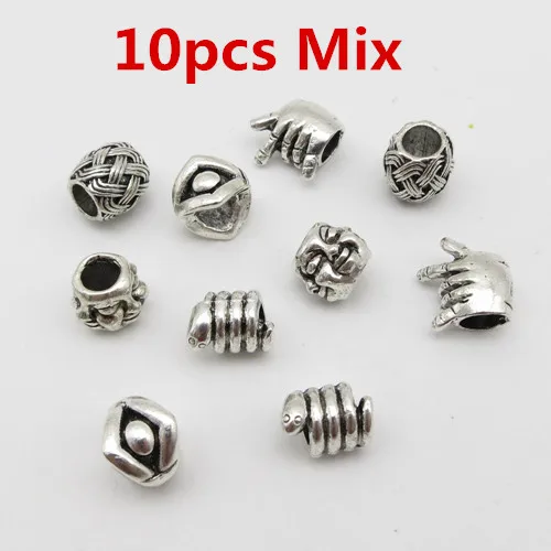 10pcs Mix 10 шт./упак. металла различных 5 видов стилей, подвязанные лентой, с объемной волной для бороды, дредлоки, для увеличения объема, бусины кольца трубки Руна викингов для волос Средства для укладки волос - Цвет: 10pcs Mix