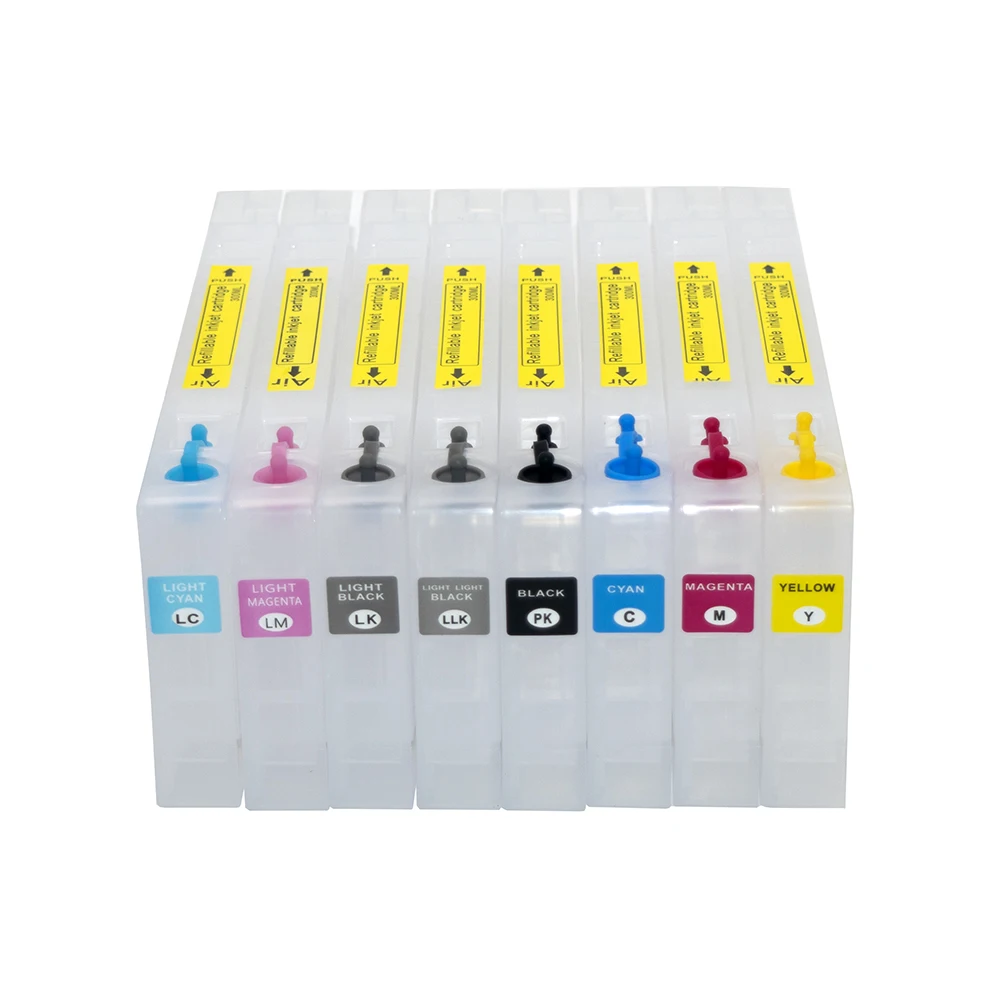 8 видов цветов 300ml T5651-T5659 многоразовый картридж с чипом для принтера Epson Stylus Pro 4800 |