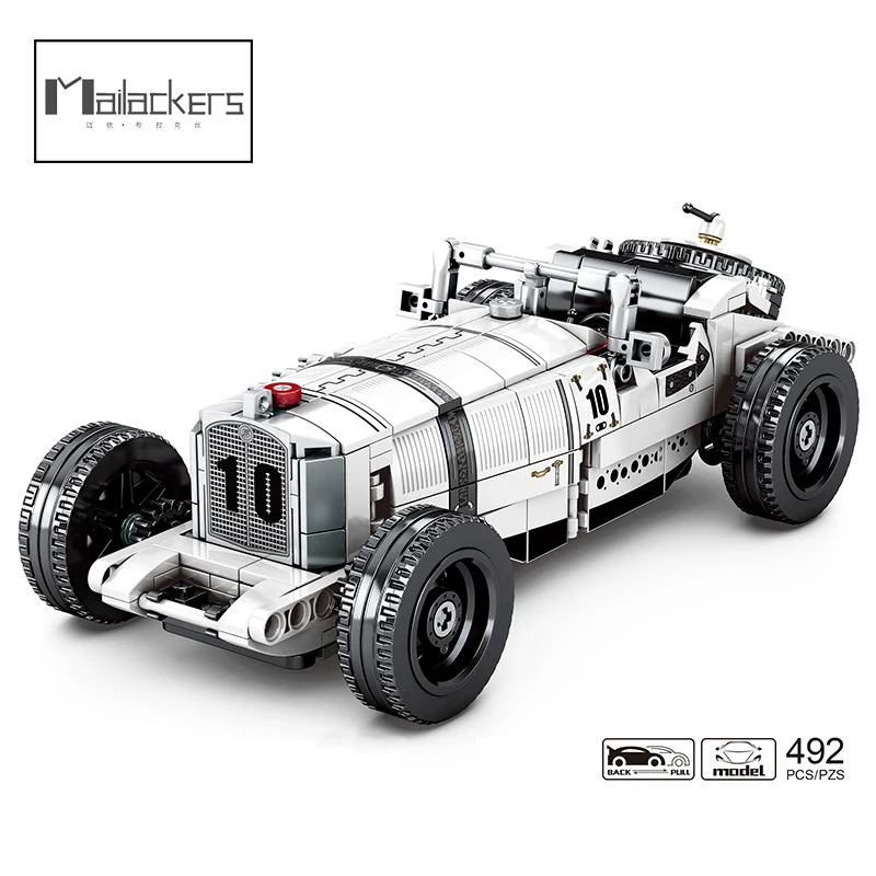 

Mailackers Super Sport Pull Back строительные блоки для автомобилей техническая скорость чемпионов гоночный автомобиль Supercar высокотехнологичные гоночн...