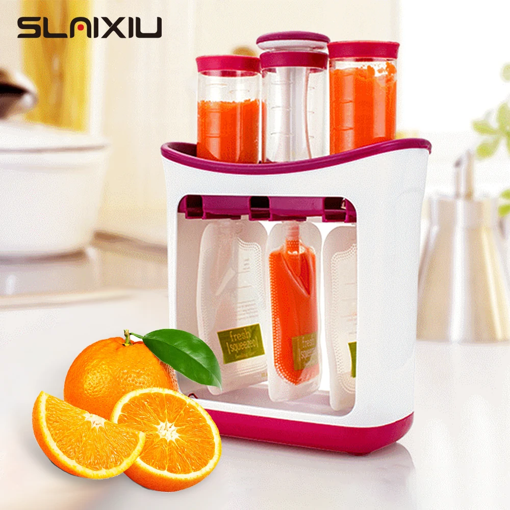 

Baby Food Maker Squeeze Food Station Organic Food for Newborn Fresh Fruit Container Storage Baby Feeding Maker BPA Free