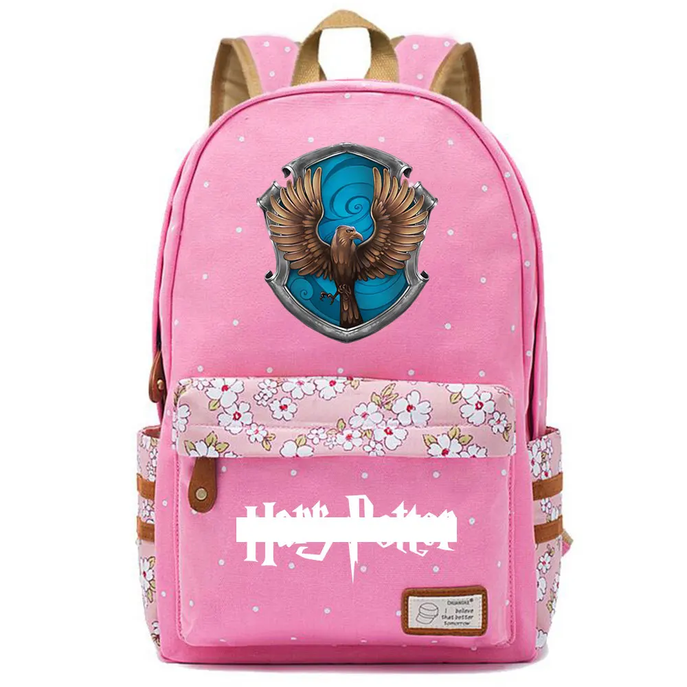 F0301 Горячая Волшебная школа Ravenclaw Орел детская школьная сумка для девочек Женская сумка рюкзак для подростков холщовый женский рюкзак - Цвет: F03-25