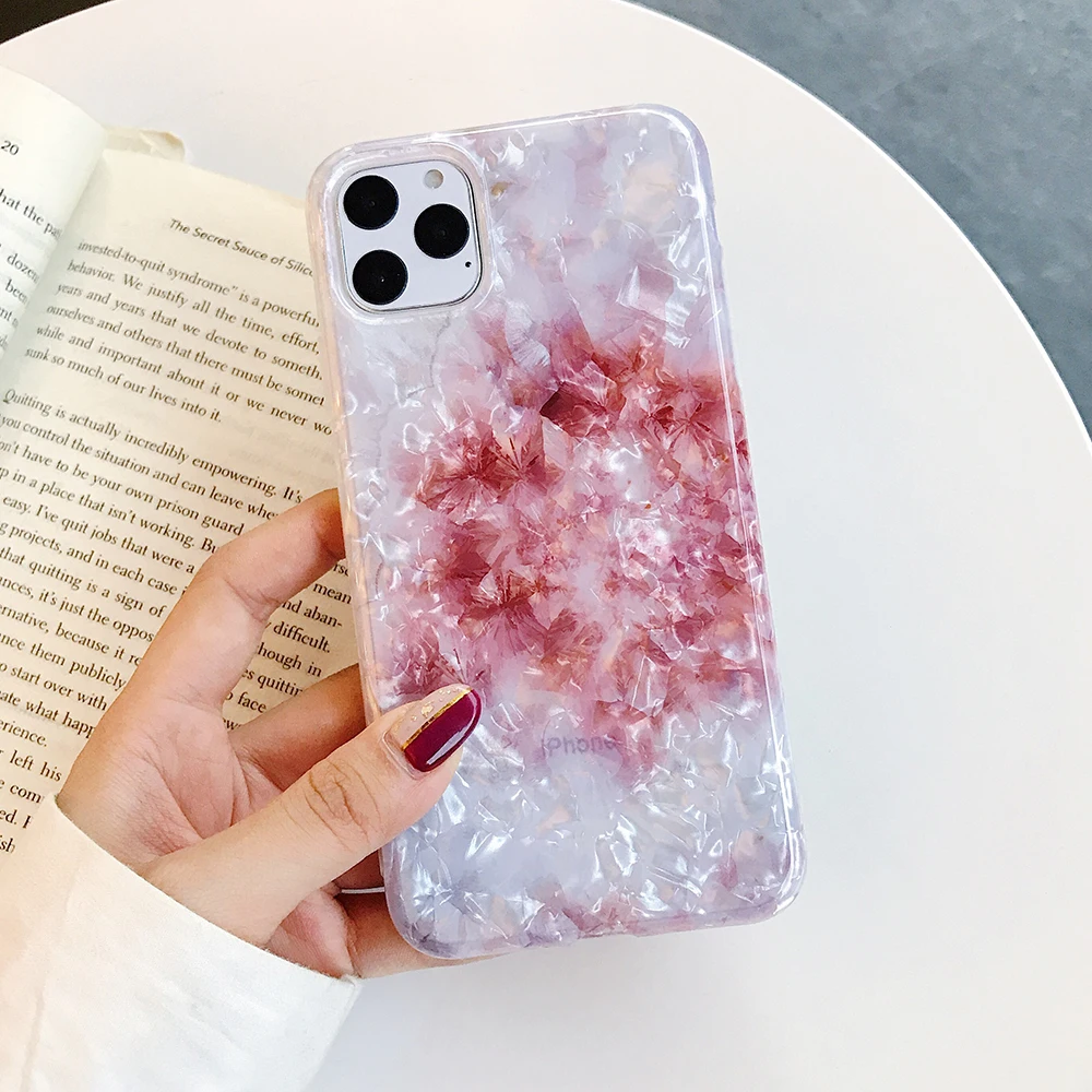 j(No Ring) LOVECOM Ретро Цветочный кольцо стенд чехол для телефона для iPhone 11 Pro Max XR XS Max XS 7 8 6 Plus чехол мягкий IMD Dream Shell чехол для телефона - Цвет: j(No Ring)