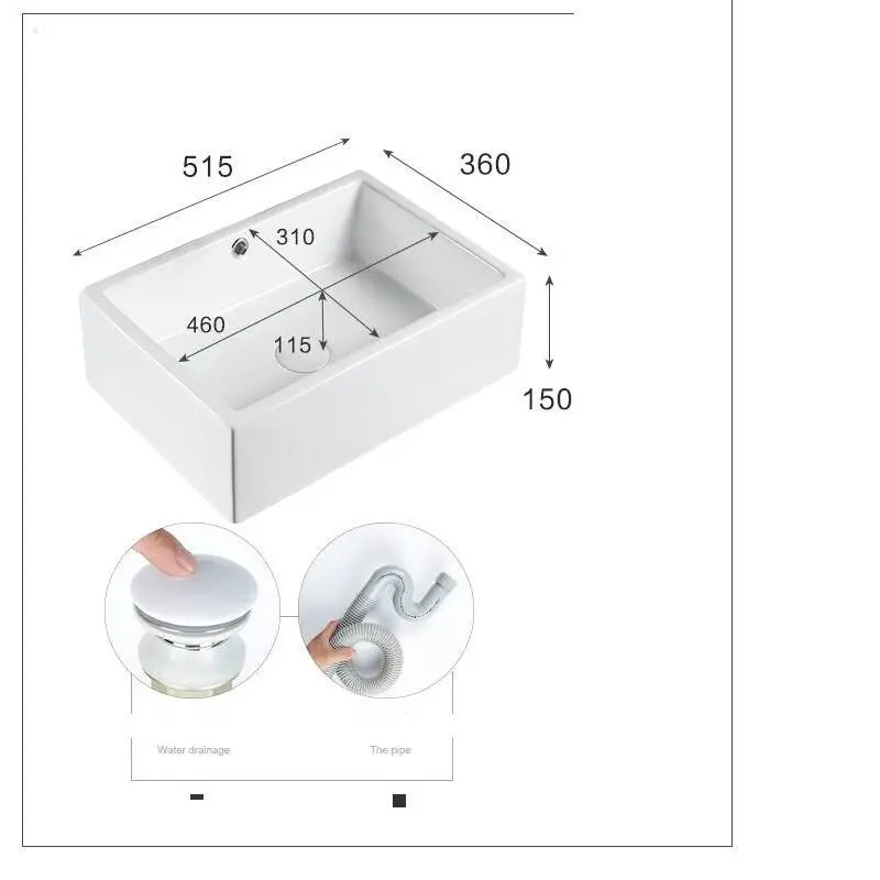 

Умывальник с черной чашей для ванной комнаты