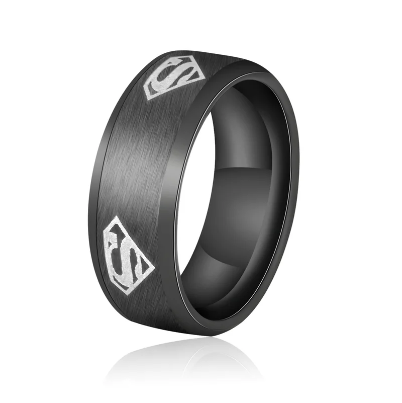 1 шт. аниме кольца супермена для женщин и мужчин золото серебро черного цвета