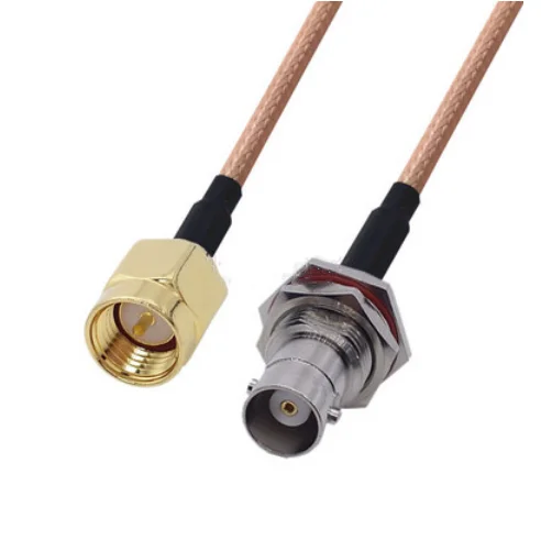 

SMA Male to BNC Female Jack Bulkhead Connector Pigtail Jumper RG316 Cable 50 ohm