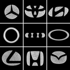 Декоративный Алмазный логотип на руль автомобиля, наклейка для Mercedes BMW Volkswagen Hyundai Toyota, аксессуары для интерьера автомобиля