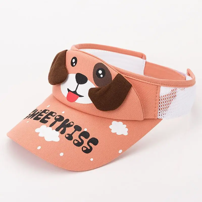 

Children Summer Hats For Baby Girl Boy Kids Sunshade Sun Visor Empty Top Lovely Cartoon Floppy Sun Hat Beach Cap