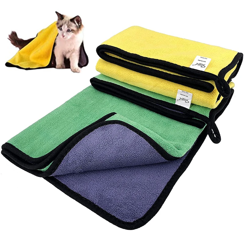 

Pet Towel Bath Absorbent Towel Soft Lint-free Dogs Cats Bath Towels Absorbent Quick-drying Small ThickTowel Special Pet Products