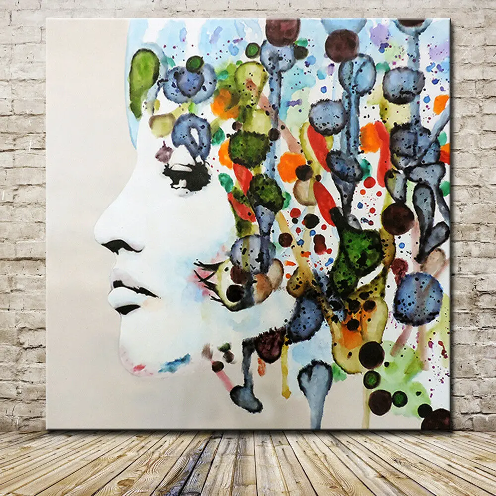 

Hand Painted Flower Unique Abstract Women Oil Painting On Canvas Wall Art For Living Room Kitchen Bathroom Home Decor No Framed