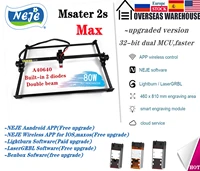 neje master 2s max 80w a40640 cnc laser engraver cutter machine printer metal wood mark diy tool lightburn router app bluetooth