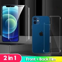 hydrogel film for iphone 12 13 mini 11 pro max x xr xs max 8 7 plus ultra thin screen full protector back cover side soft films