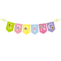 spring letter sunflower daisy kids banner baby shower party banners children happy birthday party supplies