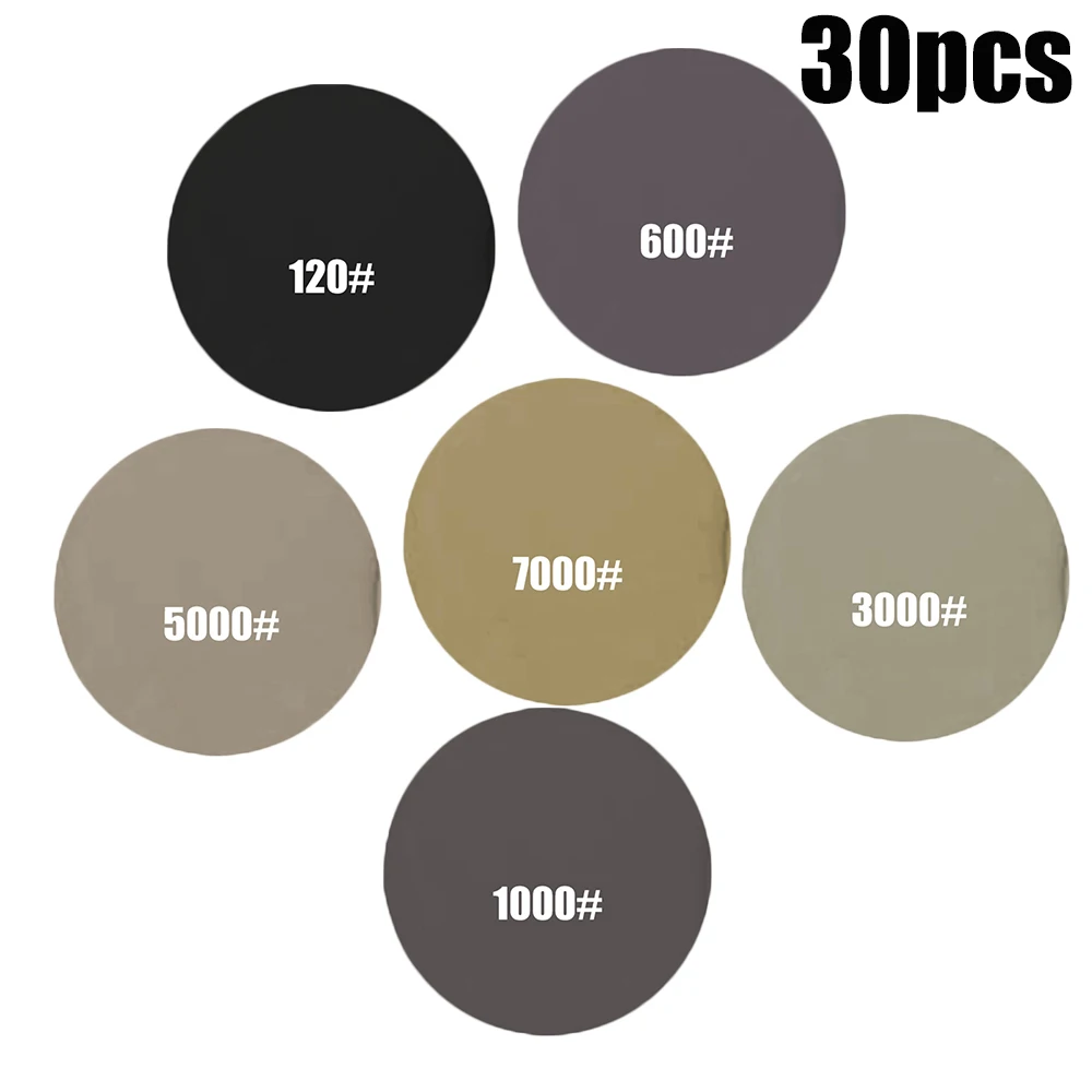 

30pcs Sanding Disc Abrasive Sandpaper 120-7000 Grits For Polishing Grinding Wood