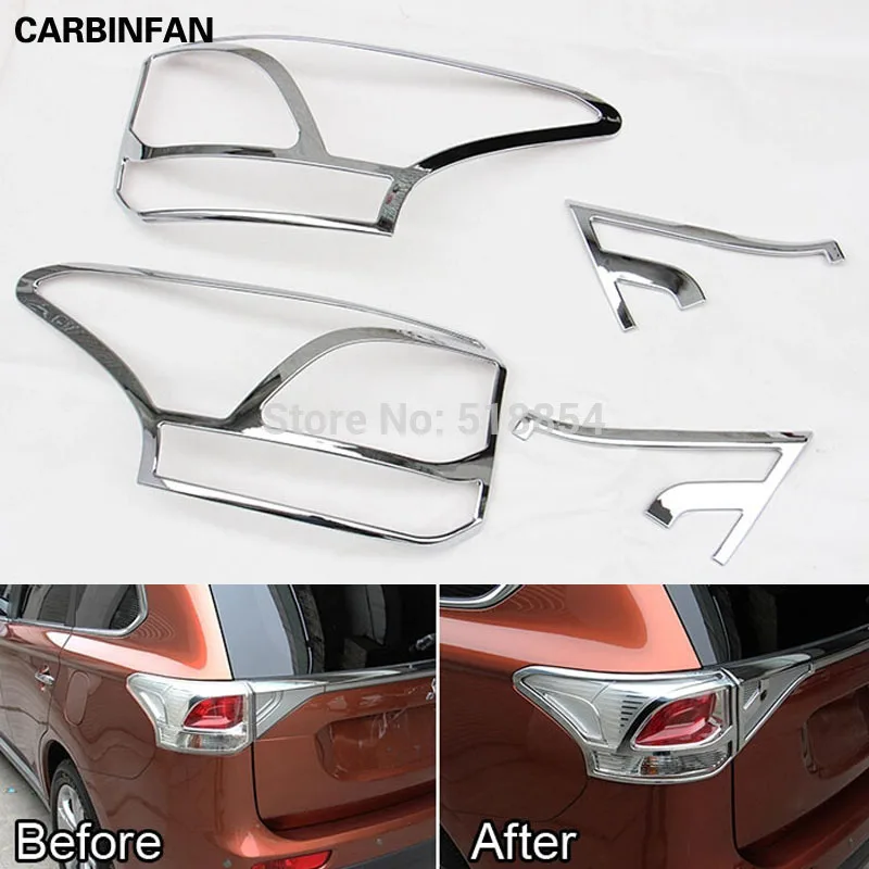 Высокое качество ABS Хром Задняя фара крышка отделка 4 шт./компл. для 2013 2014 Mitsubishi