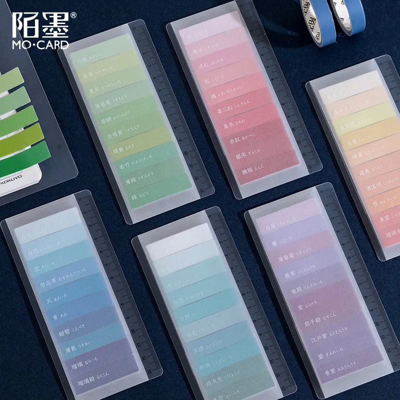 150 pcs/set Macarone color Sticky Notes Memo Pad Diary Stationary Flakes Scrapbook Decorative index ruler N Times Self-Sticky | Канцтовары