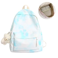 2021 new tie dyed backpack student schoolbag for girls laptop backpack high school