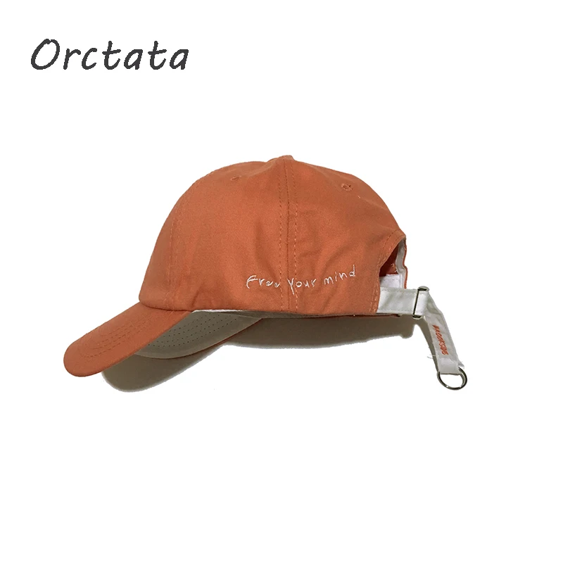 Оранжевая хлопковая бейсболка с надписью для мужчин и женщин модные