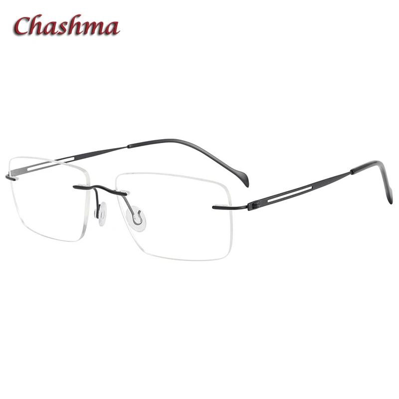 

Chashma Rimless Pure Titanium Frame Light Eyewear Men Quality Prescription Optical Glasses Spectacles Anti Blue Ray Lenses