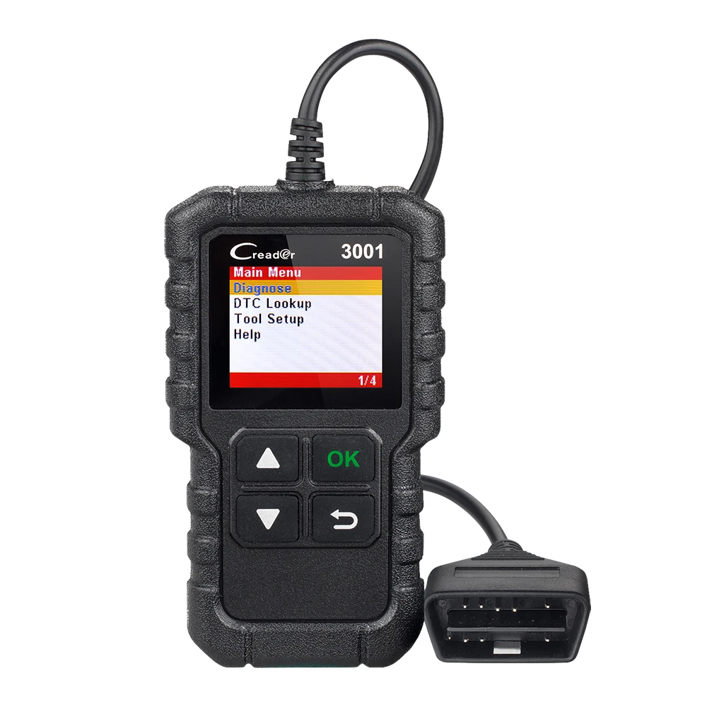 Диагностический сканер LAUNCH X431 CR3001 считыватель кодов OBD2 OBDII EOBD Creader 3001 PK AL319 AD310 MS309