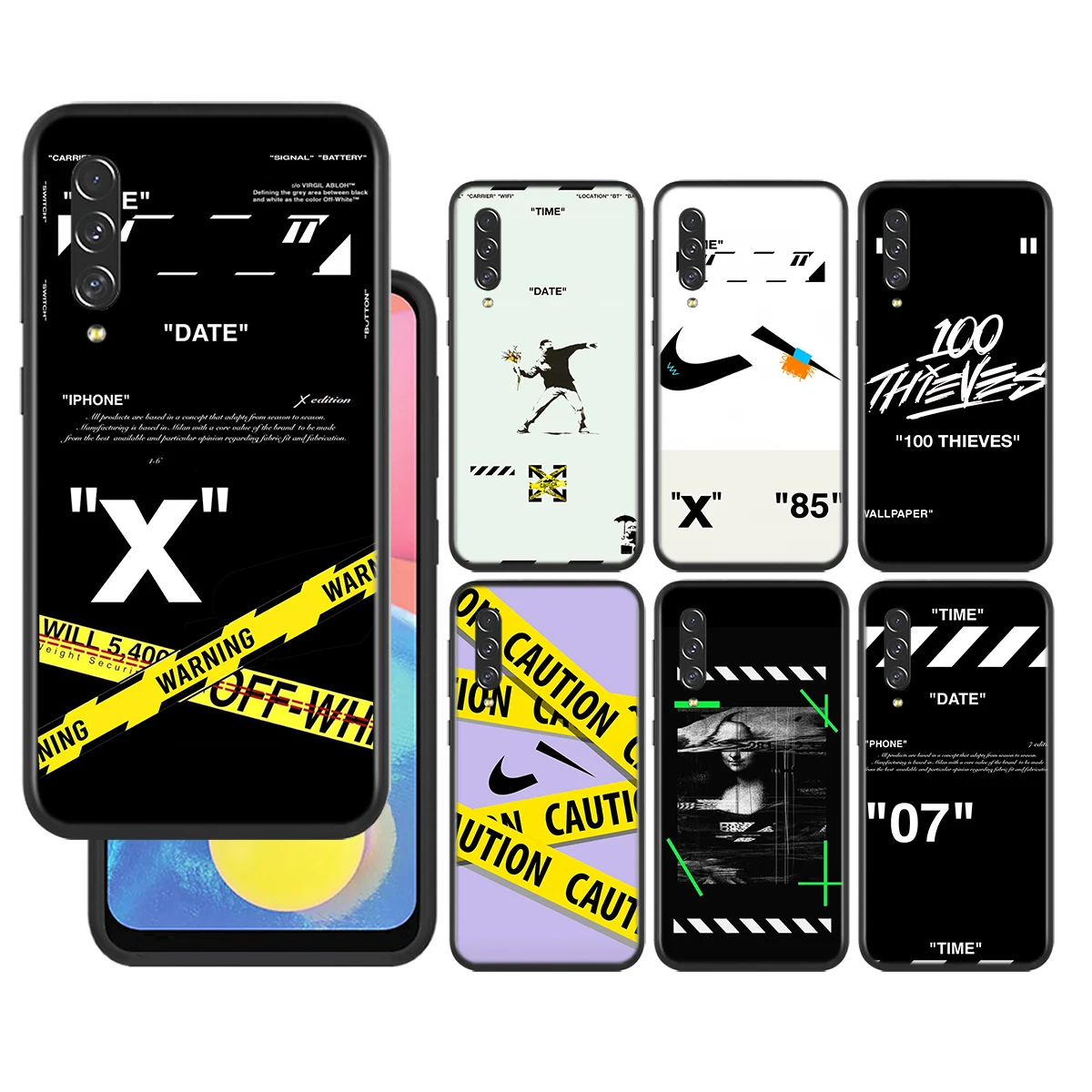 

Off Yellow Warning For Samsung Galaxy A90 A80 A70 A60 A50 A40 A30 A20S A20E A10 A10E A10S S8 S7 S6 Edge Phone Case