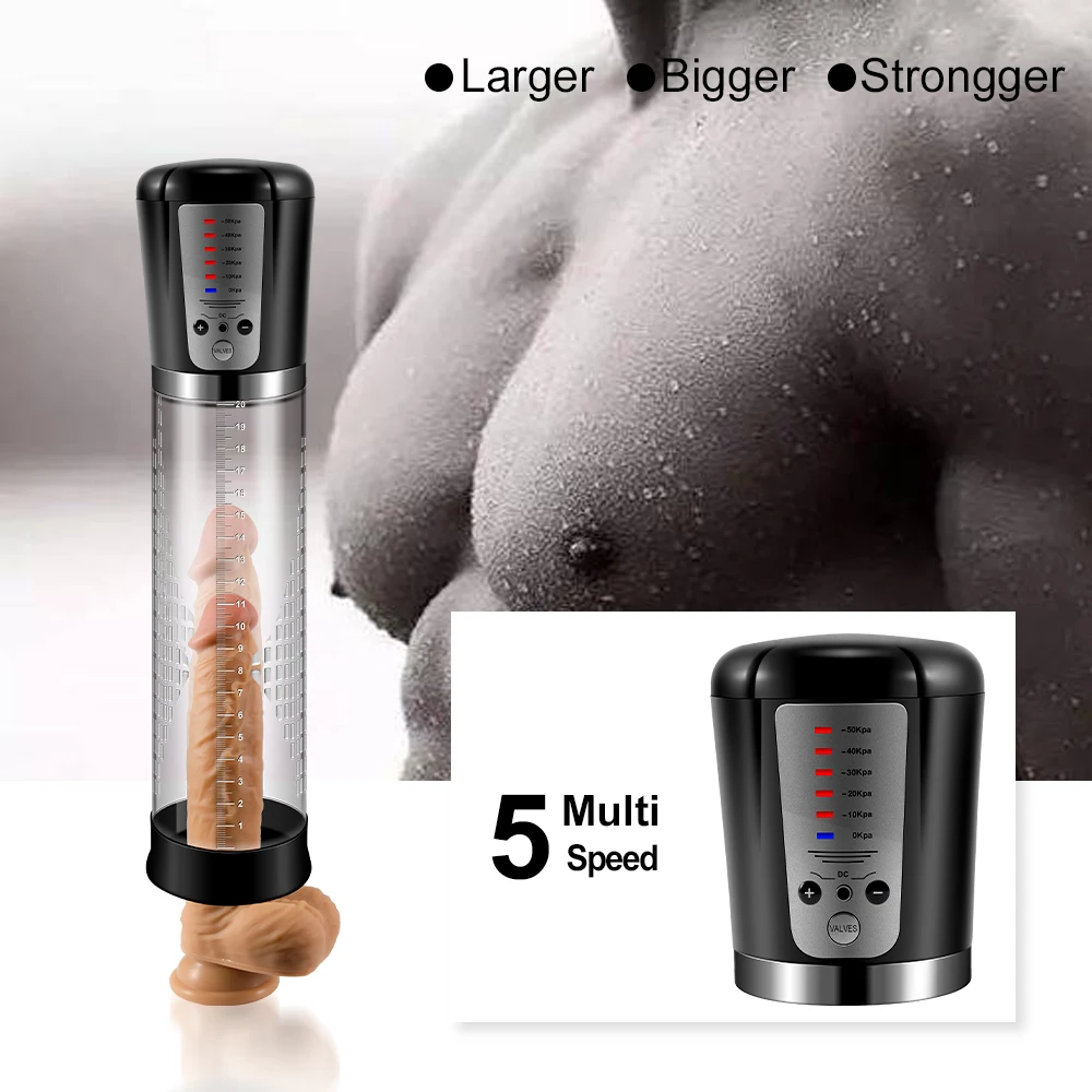 Электрический вакуумный насос Fanssy для пениса с USB зарядкой автоматический