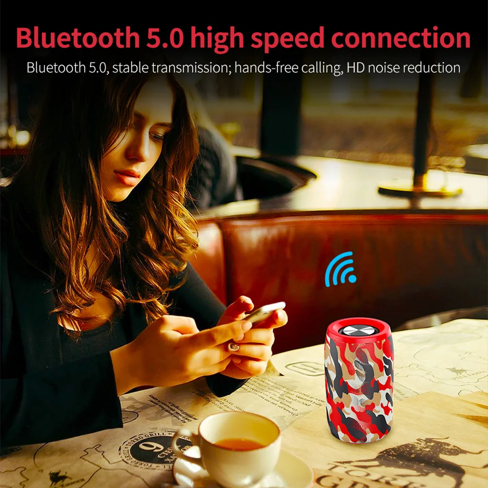 

S32 Portable Bluetooth Speaker Wireless Subwoofer 3D Bass Stereo Support Micro SD Card AUX USB Flash Drive Play