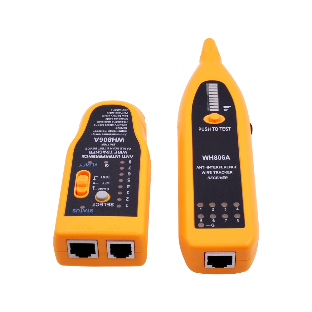 Top WH806A кабельный тестер для BNC электрических кабелей Cat5 Cat5E Cat6 Cat6E RJ45 трекер