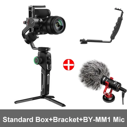 add bracket Mic Moza Aircross 2 3-осевой Карманный Стабилизатор Для беззеркальных цифровых зеркальных камер PK DJI Ronin SC Zhiyun Crane M2 - Цвет: add bracket Mic
