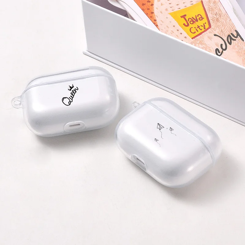 Симпатичный чехол для Apple airpods Pro с надписью Don't touch my AirPods защитный мягкий Bluetooth