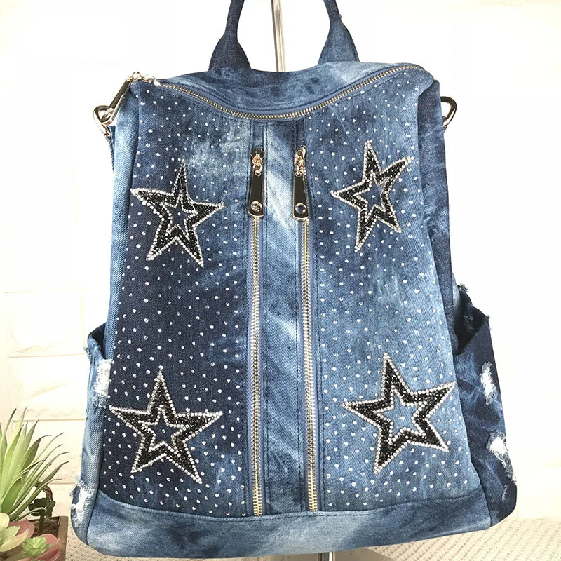 

Рюкзак iPinee для женщин, Новинка лета 2018, рюкзаки для женщин, дорожный рюкзак из мягкой джинсовой ткани, школьные сумки для девочек-подростков