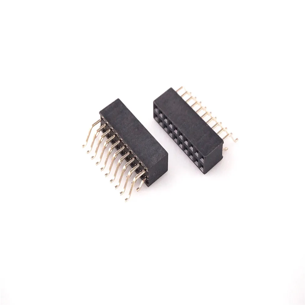 2 шт. SMT PCB гнездовой разъем 54 мм 0 100 &quotшаг 2x10 Pin 20 положение двойной ряд правый угол