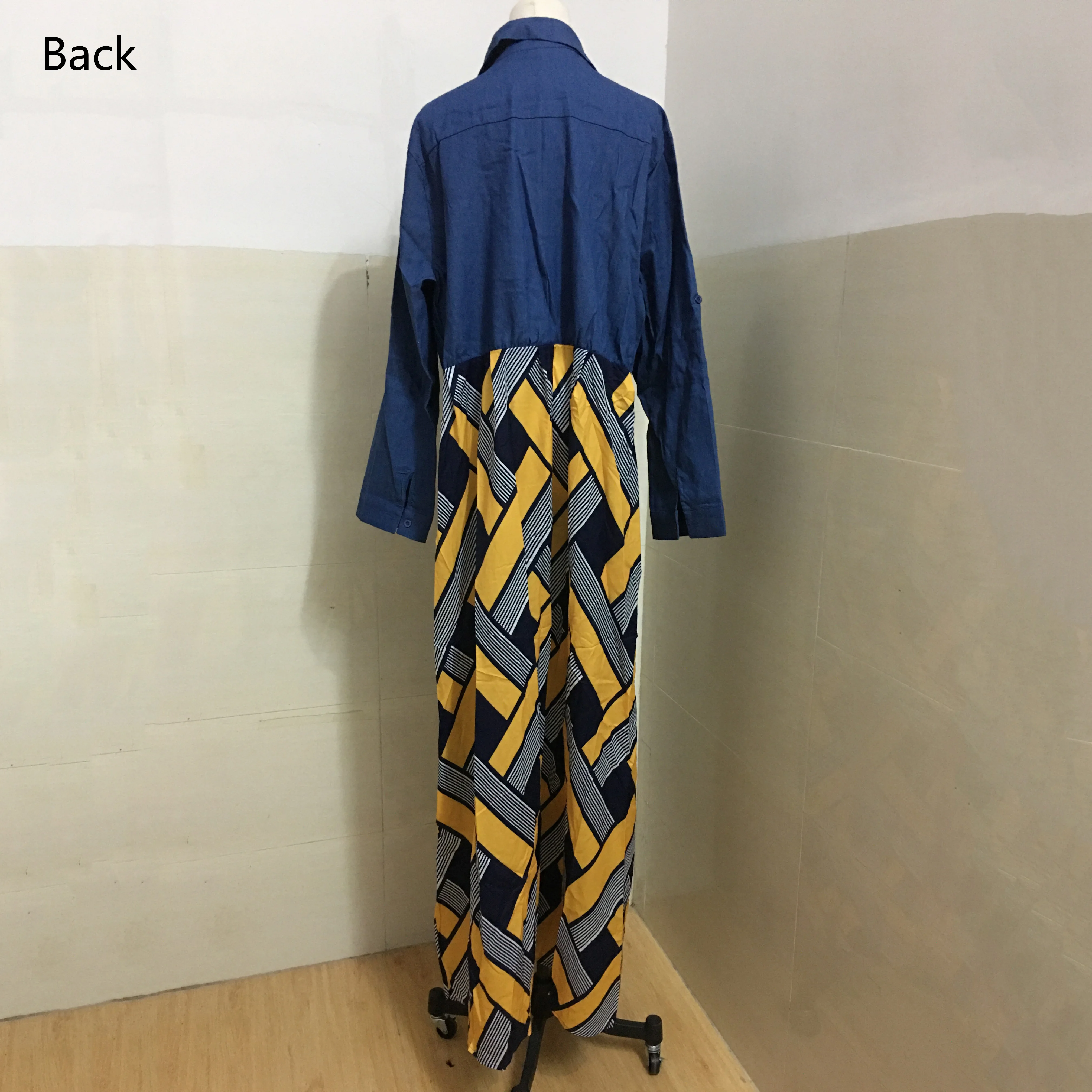 

Spring Autumn Women's Dress Long Sleeve Turn Down Collar Single Breasted Floor Length A Line Office Work Business Dresses