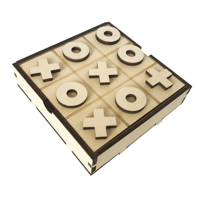 

Классические настольные игры ручной работы Tic Tac Toe, головоломка для мозга, деревянные настольные игры для детей и взрослых