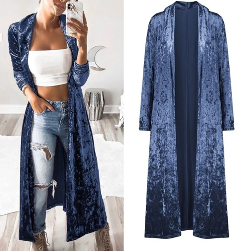 Женский Тренч 2019 Модный повседневный новый длинный плащ с длинными рукавами