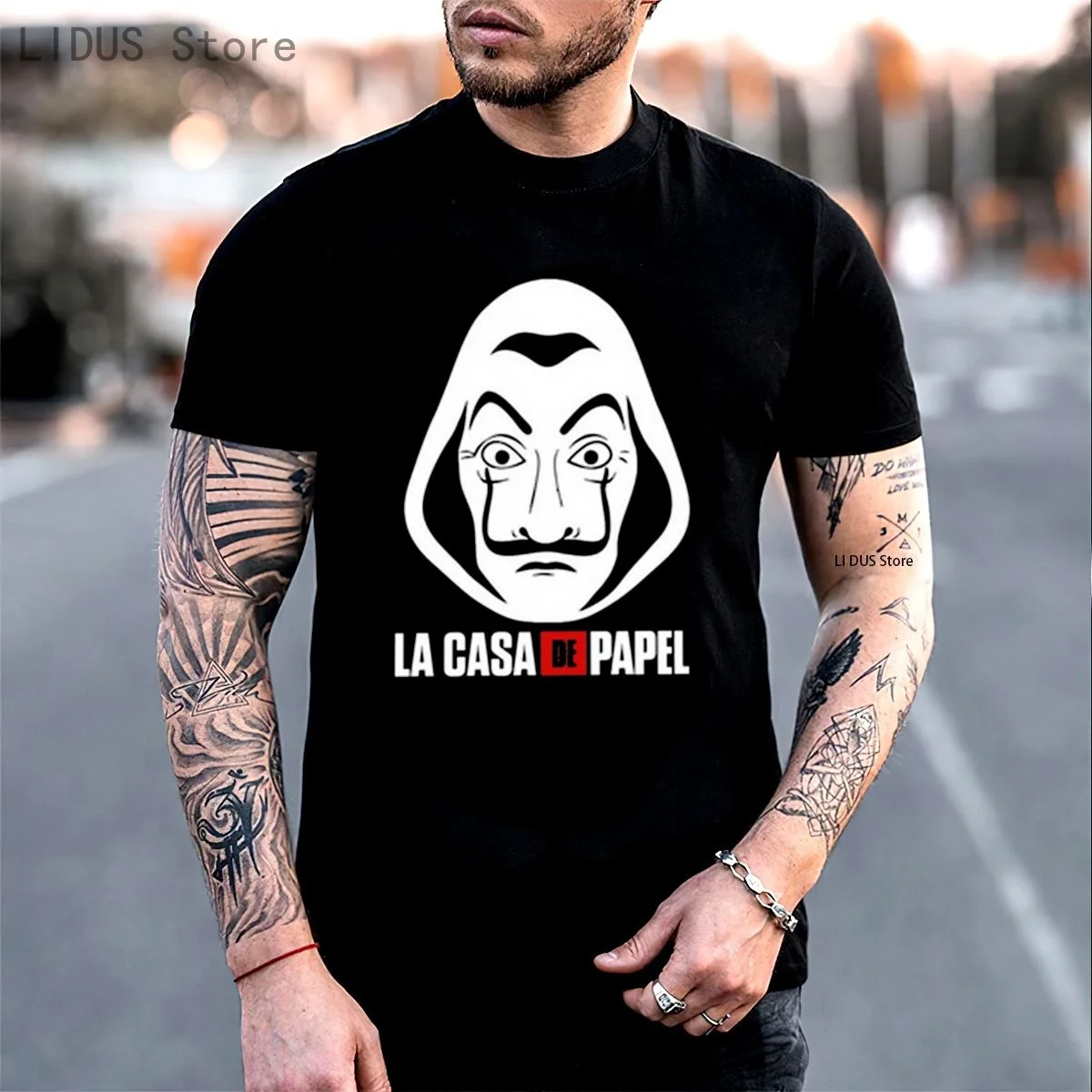 

La Casa De Papel T Shirt Money Heist Spanish Tv Series Black Unisex Tee Top Shirt