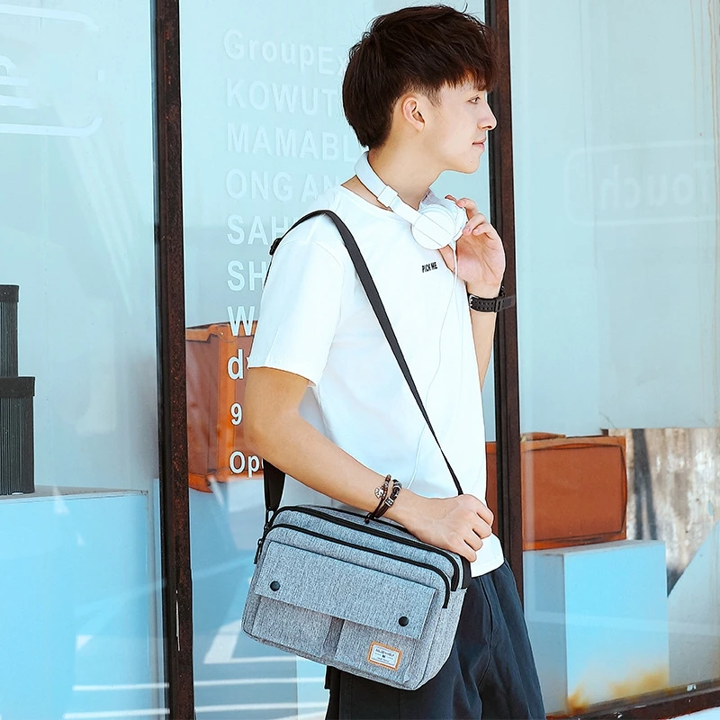 

Polyester Shoulder Bag Men Multiple Multifunction Interlayers Messenger Bags Strong New Fashion Style Crossbody Bags 2021