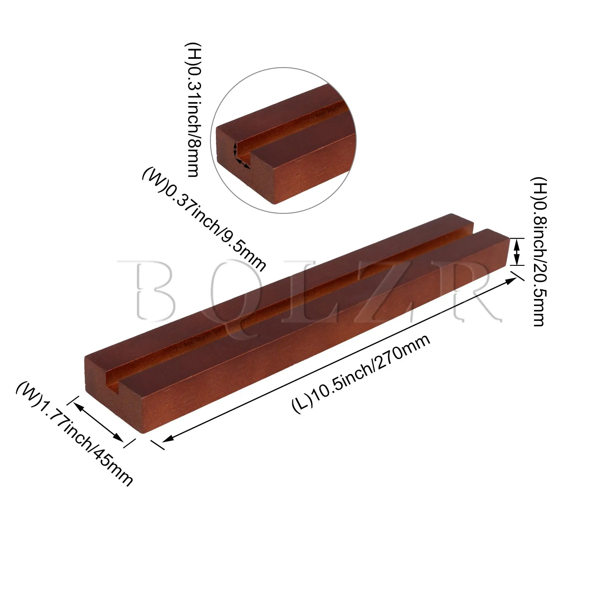 

BQLZR 3 x Red Walnut Color Record Holder Shelf Vinyl Record Storage 10.5inch