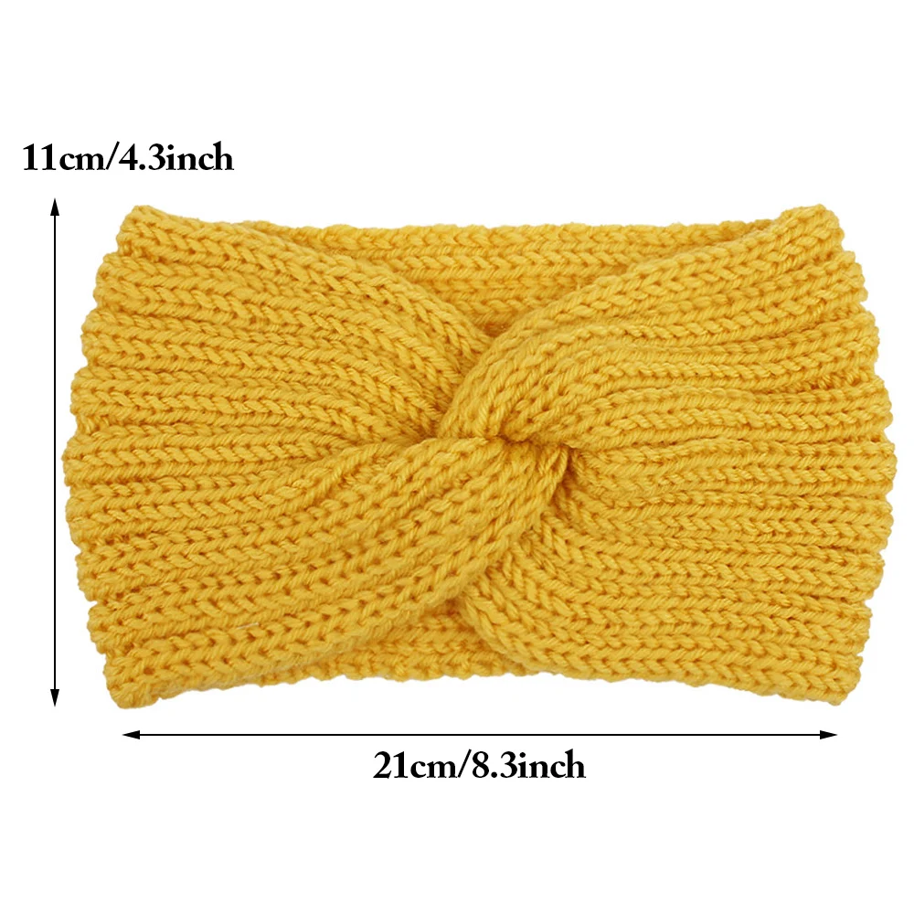 1 шт. Женская повязка на голову кроше вязать Крест узел осень зима Теплая для ушей