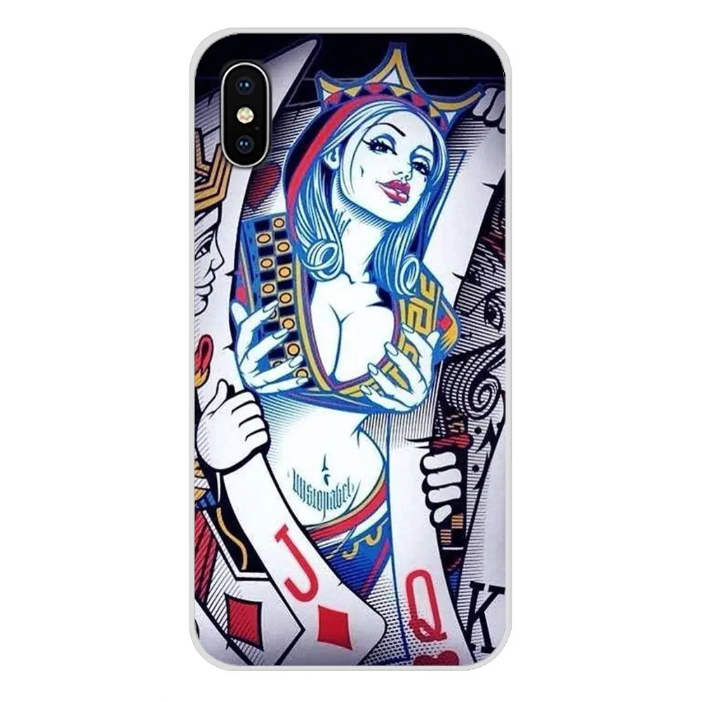 Poker Multi Colors Luxury For Apple iPhone X XR XS 11Pro MAX 4S 5S 5C SE 6S 7 8 Plus ipod touch 5 6 Transparent TPU Cases Covers | Мобильные