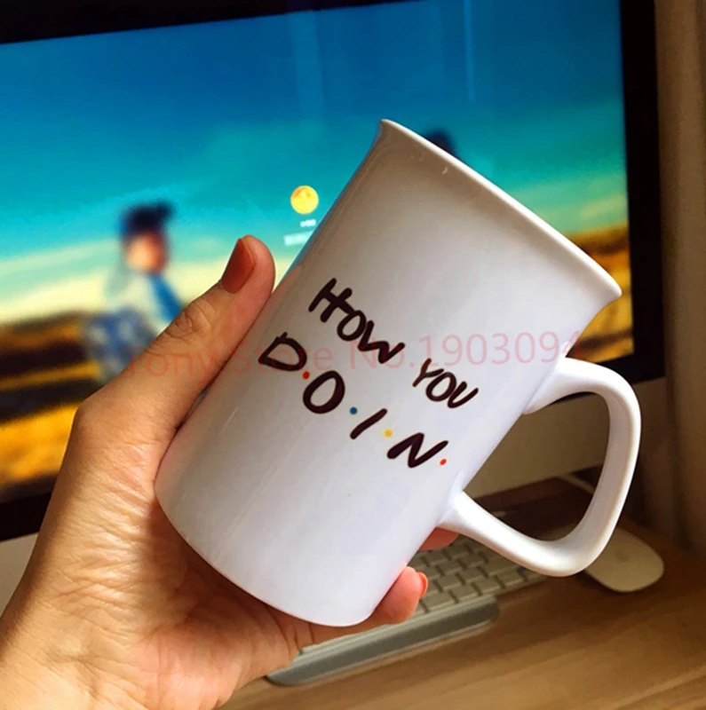 5 шт. новый черный красный друзья ТВ шоу серии центральный Perk керамическая