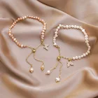 Женские жемчужные браслеты YADA, высококачественные браслеты с жемчугом, ювелирные изделия с кристаллами, золотой браслет с бабочкой, BT200353