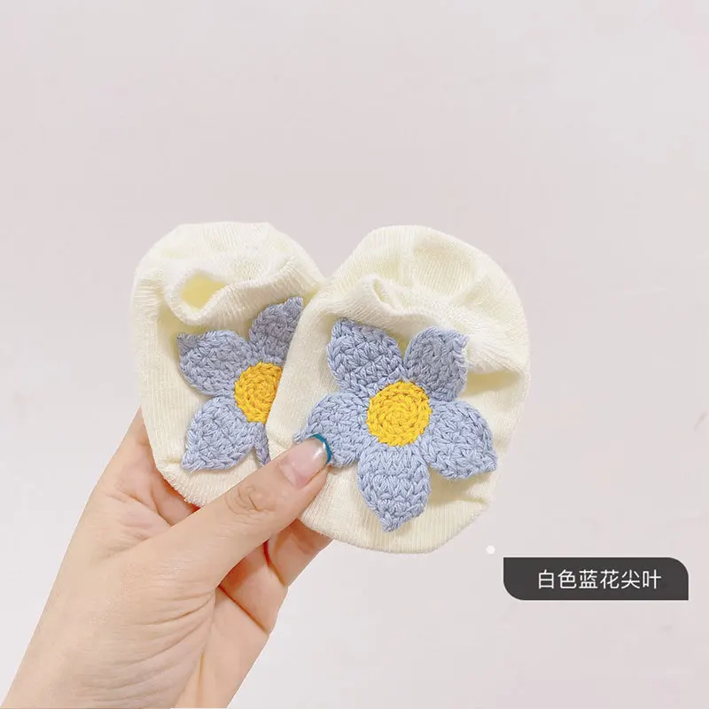 Baby Socks Candy Color Cotton Socks Newborn Non-slip Foor Socks Boat Socks Fowers Daisy Girl Children Socks