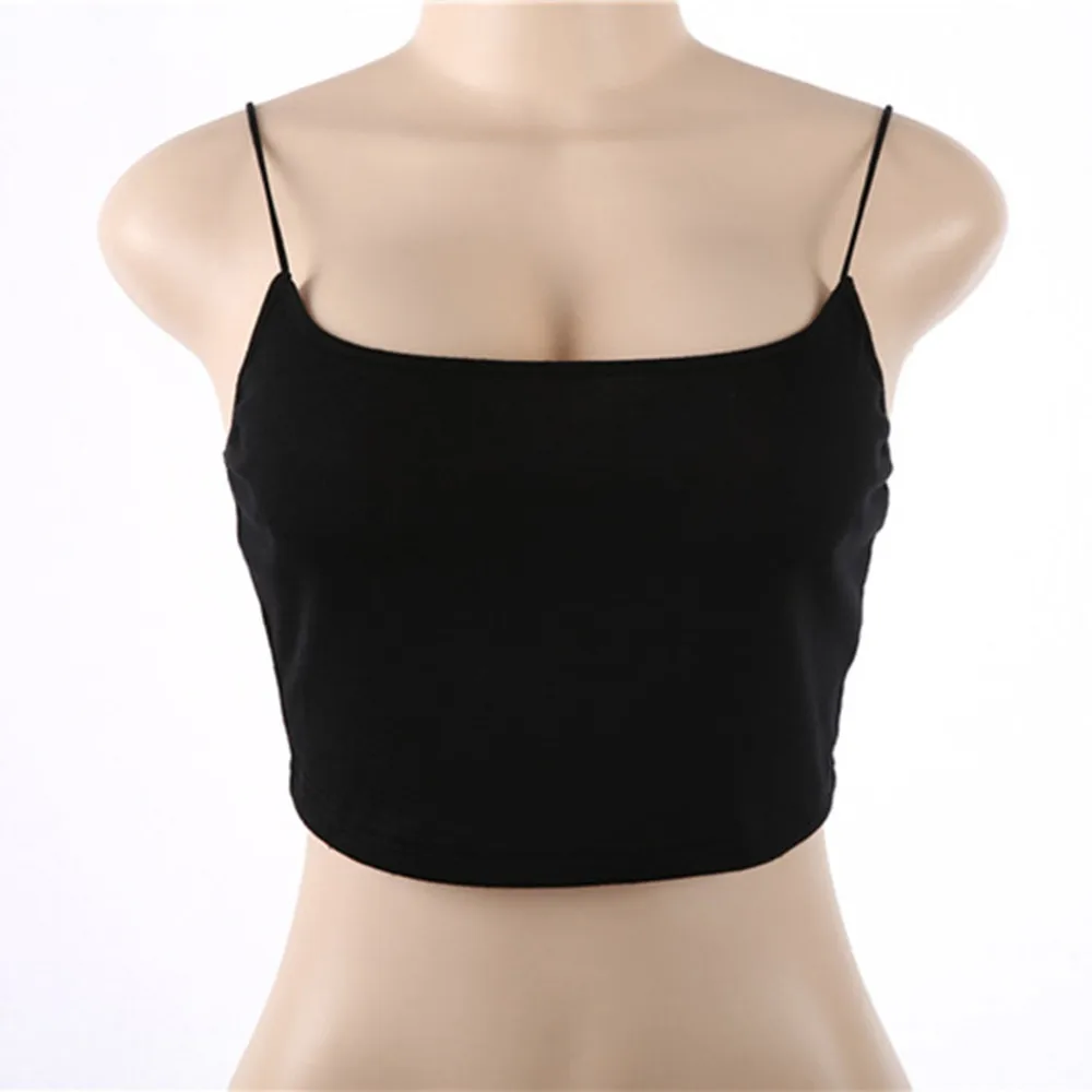 Летнее сексуальное женское белье укороченный жилет из 95% хлопка топ без рукавов