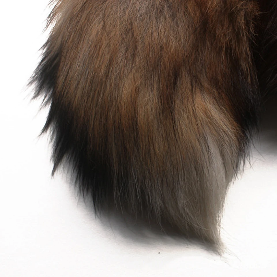 fox tail huge anal plug butt real hair sex toys for women men shop dog wolf masturbation device sexy |