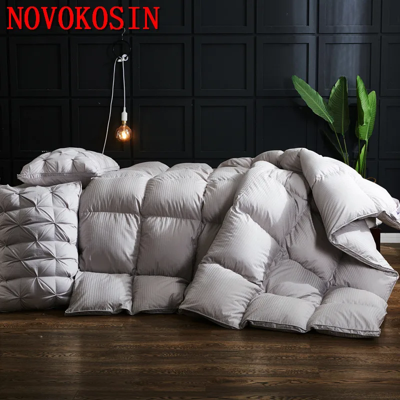 

2021 High Jacquard 95 Goose Down Duvet Whole Cotton Hungary Hanging White Goose Down ThickenedGood Warmth Winter Quilt Core