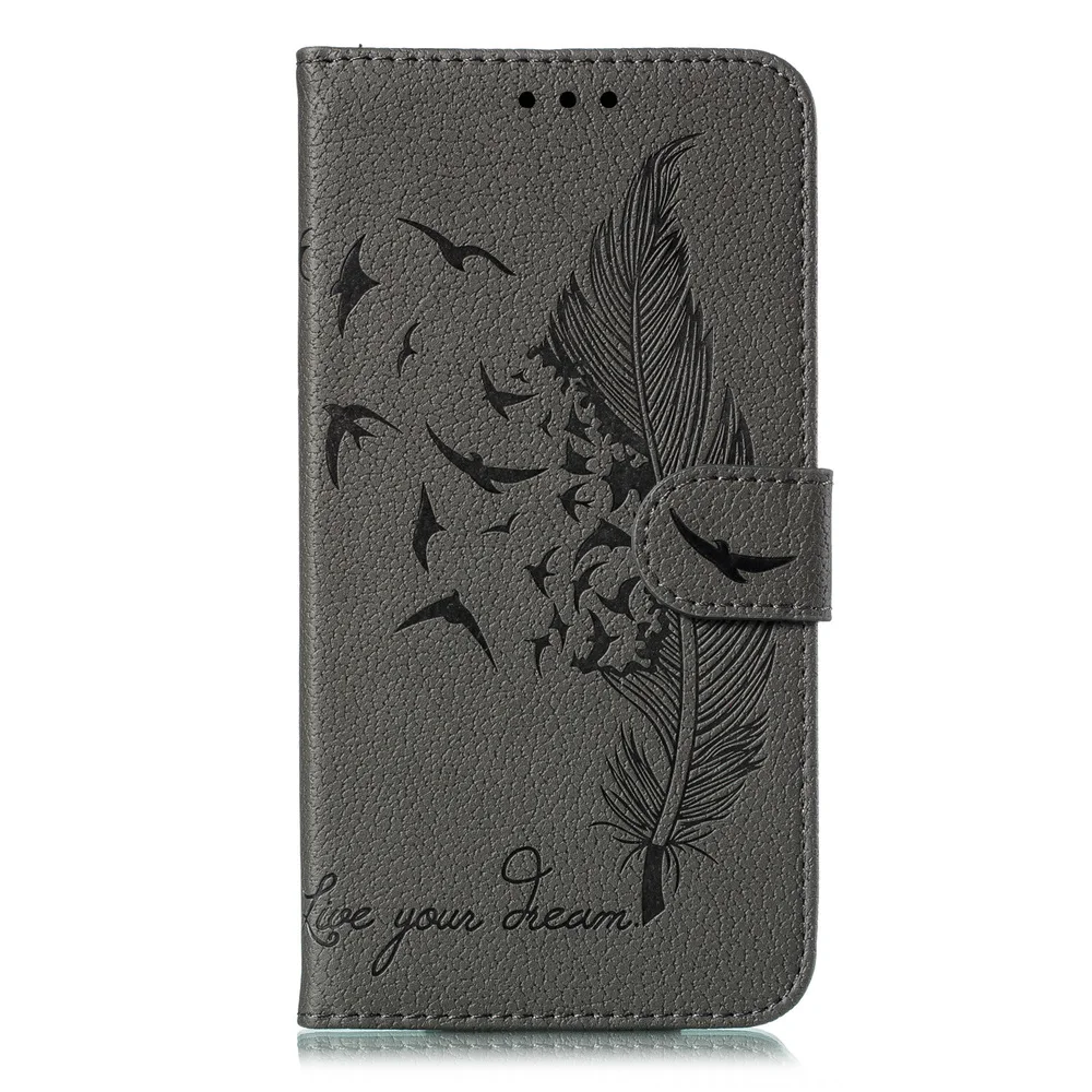 Роскошный Ретро чехол с перьями для Huawei P30 Lite P40 E кожаный чехол-книжка P 30 40 Pro
