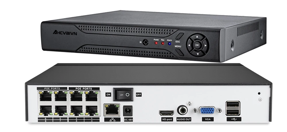 AHCVBIVN H.265 8CH 5 м сетевой видеорегистратор POE NVR система безопасности H.265 IP камера видеонаблюдения P2P 5MP HDMI VGA