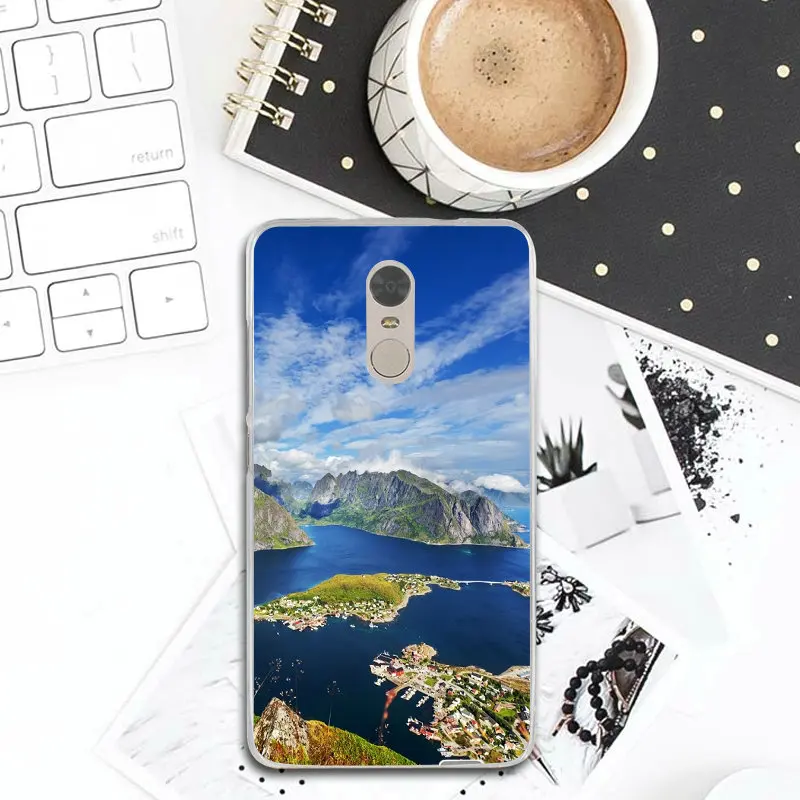 Красивый Lofoten пейзаж для Xiaomi mi Red Note 3S 4 4X 4A 5 5S 5A 6 8 A1 Pro Plus Max 3 Сумки силиконовый