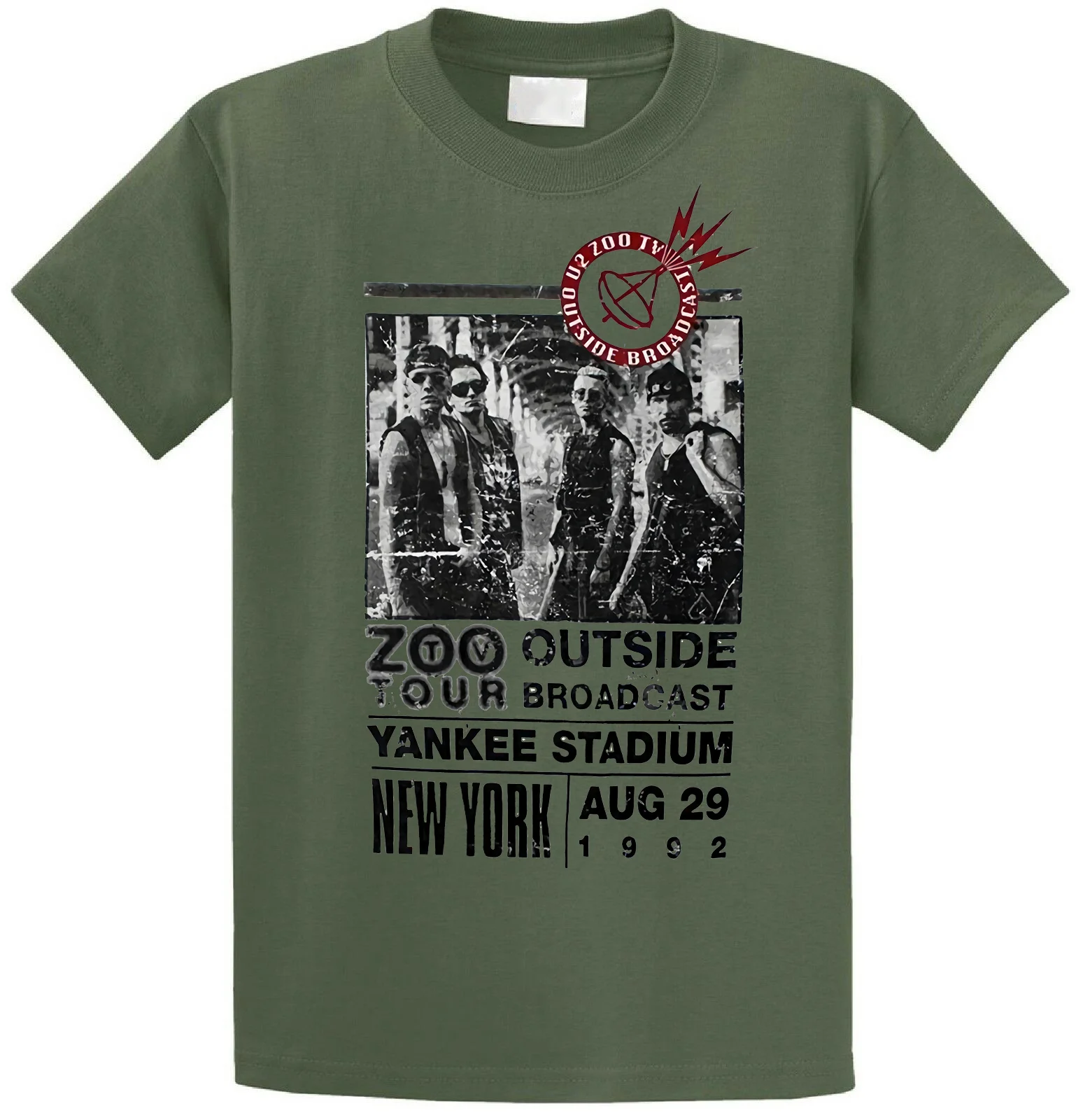 U2-Zoo 1992 Outside Tour-официальная мужская серая футболка импорт США